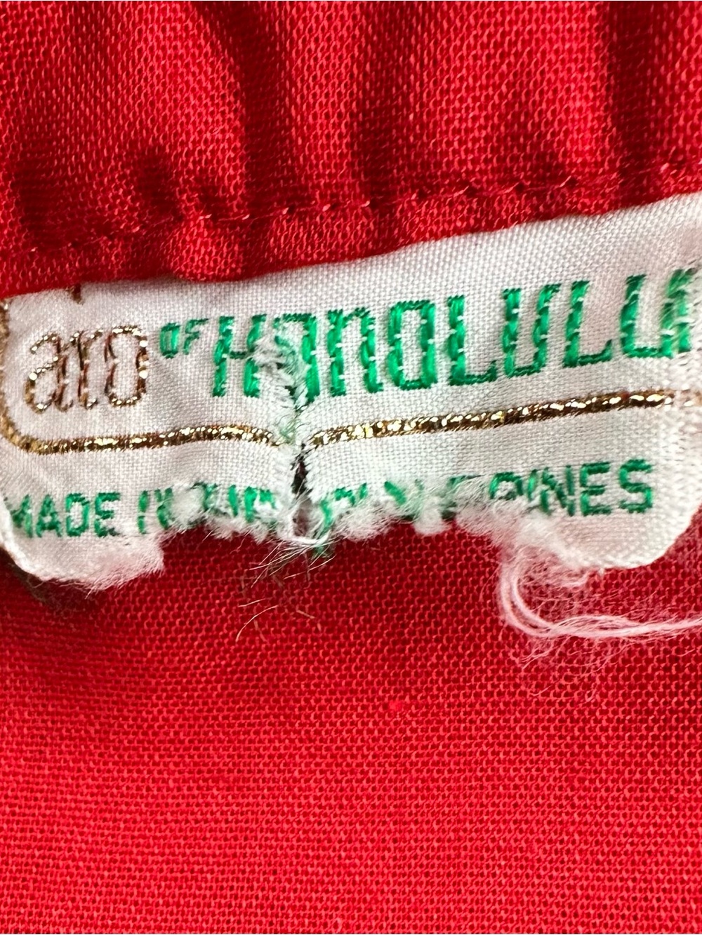 VTG Caro of Honolulu Red Embroidered Boho Tunic Top White Floral Folk S - Picture 8 of 8
